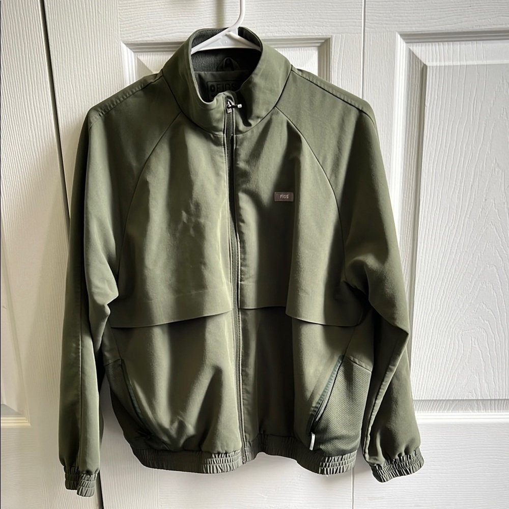 FIGS Olive Green bomber Jacket